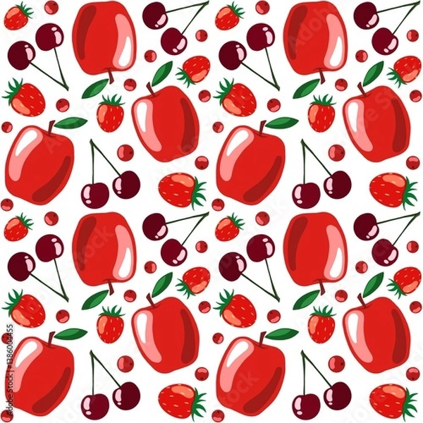Obraz Seamless pattern with summer fruit