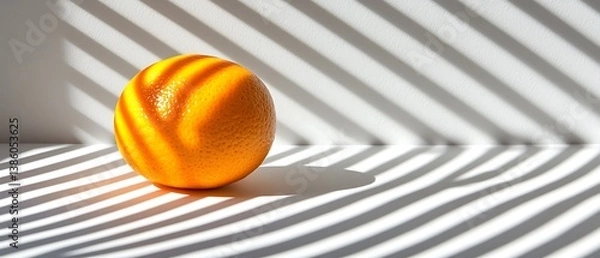 Obraz Orange fruit, shadow, stripes