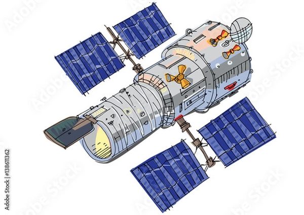 Obraz satellite - cartoon