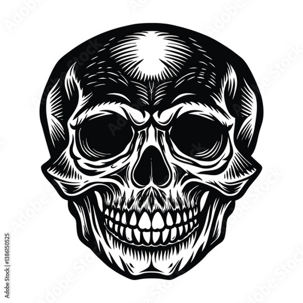Obraz human skull vector