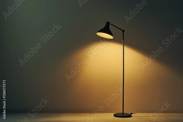 Fototapeta Stylish Floor Standing Lamp Perfect for Modern Living Spaces and Ambient Lighting Solutions