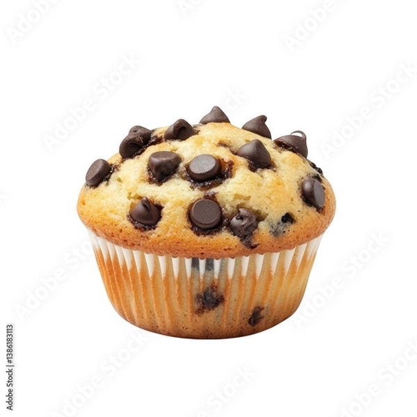 Fototapeta Delicious mini chocolate chip muffin for dessert lovers