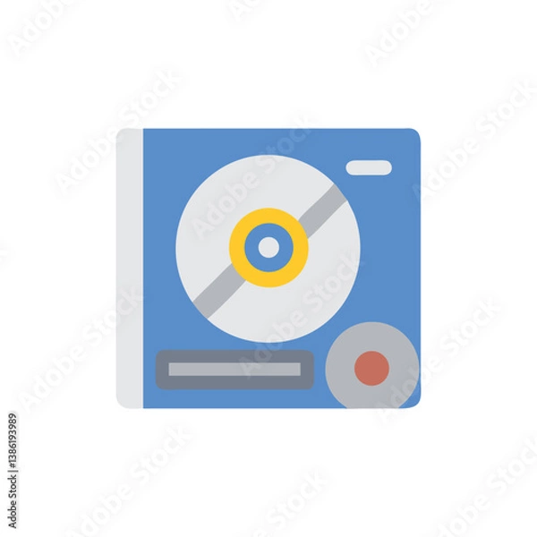 Fototapeta CD Player Icon: Audio Technology for Music Enjoyment