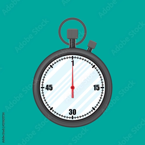 Fototapeta Analog chronometer timer counter, stopwatch.