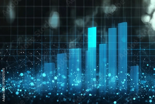 Obraz stock market graph