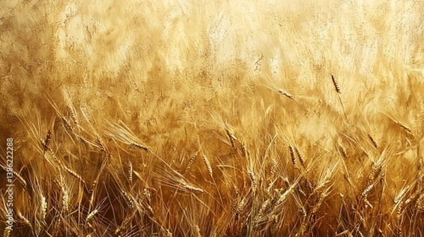 Obraz Golden wheat field texture, soft lighting
