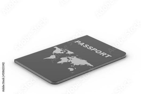 Fototapeta Passport with map