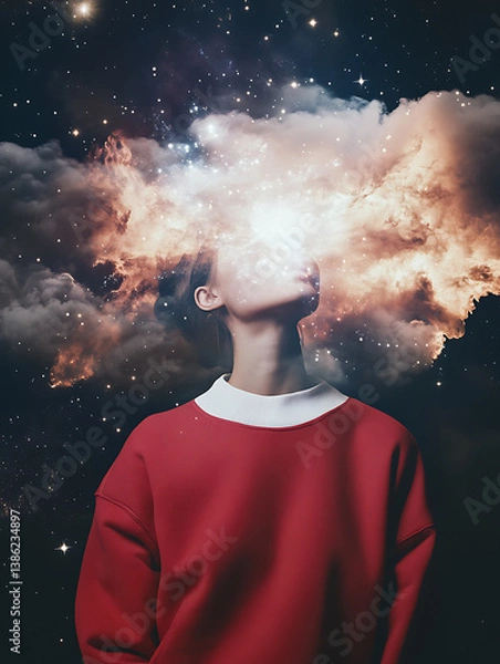 Obraz man in the clouds