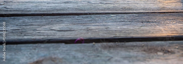Fototapeta Wooden table, empty wooden shelf, counter, desk. Perspective wood tabletop