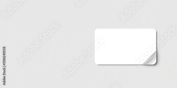 Fototapeta Rounded Corner Business Card Mockup - Blank Space Design
