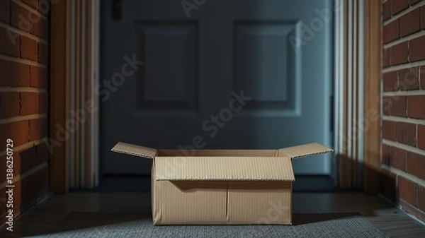 Fototapeta Stolen Mail Package - Security Risk Alert