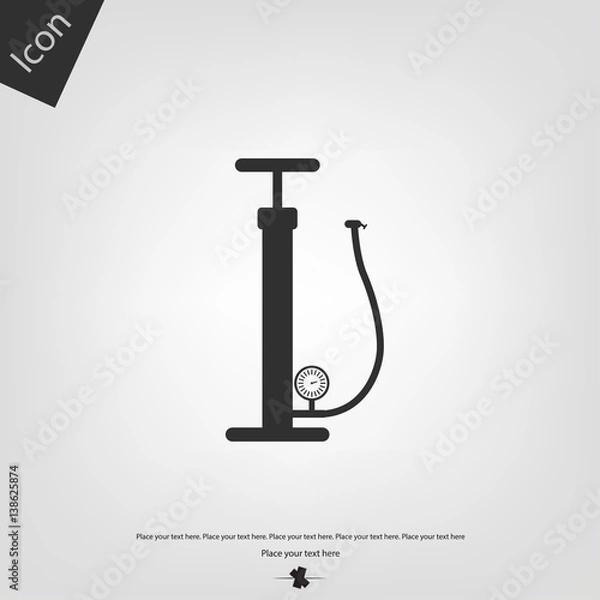 Obraz Bicycle pump vector icon