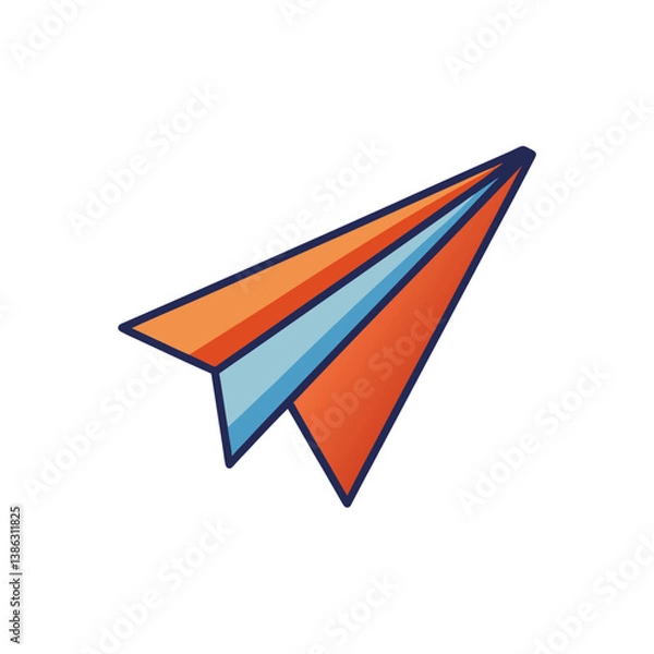 Obraz paper plane isolated on white