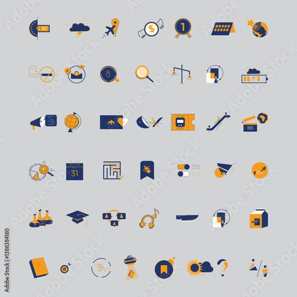 Obraz Marketing Line Editable Icons set. Vector.
