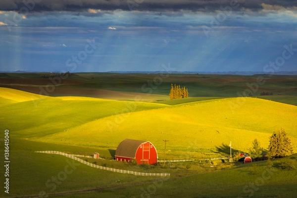 Obraz Red barn in Moscow, Idaho