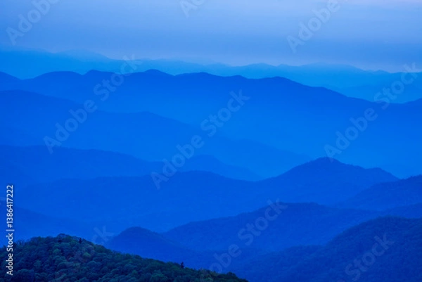 Obraz Blue Ridge Mountains at dusk