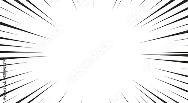 Fototapeta Comic style background with speed lines