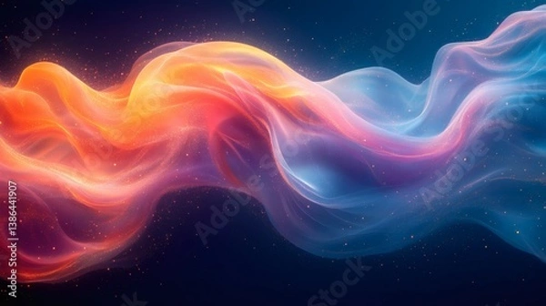 Obraz Pink and Green Gentle Fluid Patterns Highlighting Vibrant Energy