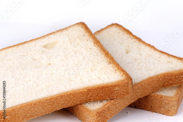 Obraz sliced bread isolated on white background