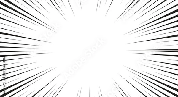 Fototapeta Comic style background with speed lines