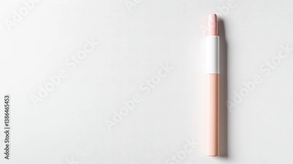 Obraz Single, light peach-colored marker on a white background