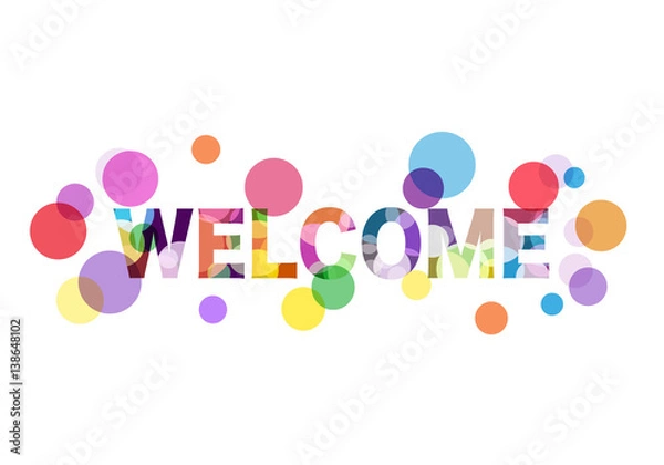 Fototapeta Colorful welcome word Vector