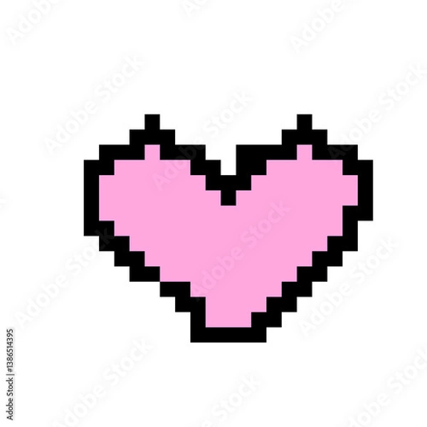 Obraz pixel heart pixel