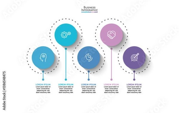 Obraz Business data visualization. timeline infographic icons designed for abstract background template