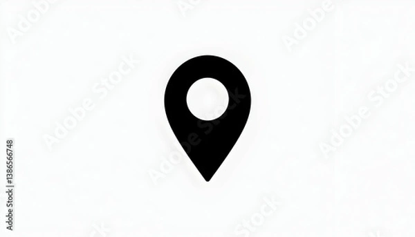 Obraz Location Pointer Icon Isolated on White Background Representing Place Finding