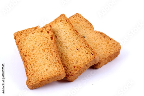 Fototapeta rusk with cardamom flavor, rusk on jute, rusk on cloth, rusk
