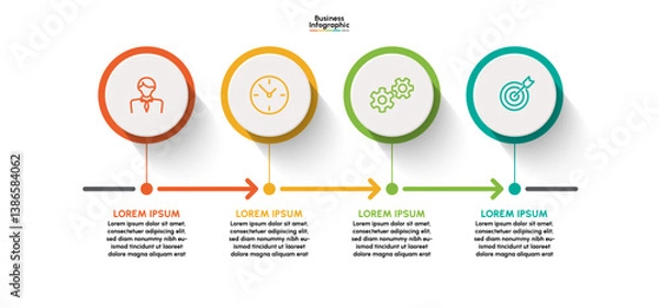 Obraz Business infographic design background template