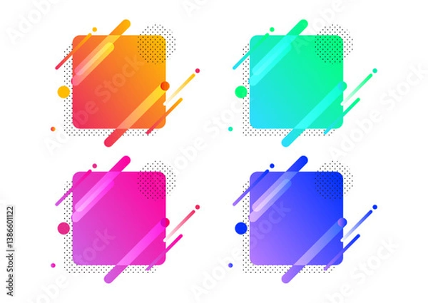 Obraz 幾何学 グラフィック フレーム背景素材 四角