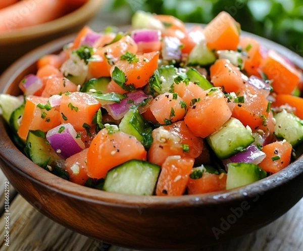 Fototapeta fresh vegetable salad