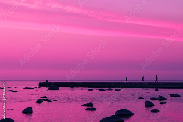Obraz Purple Sunset at Visby