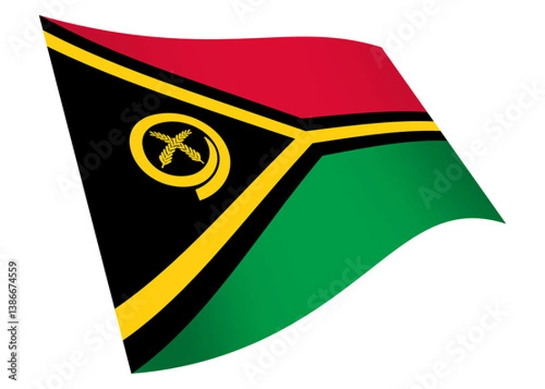 Obraz A Vanuatu waving flag graphic