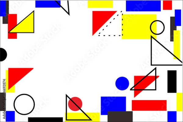 Obraz a colorful abstract design with shapes and colors
