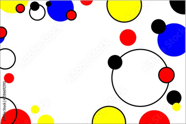 Obraz a colorful abstract design with shapes and colors
