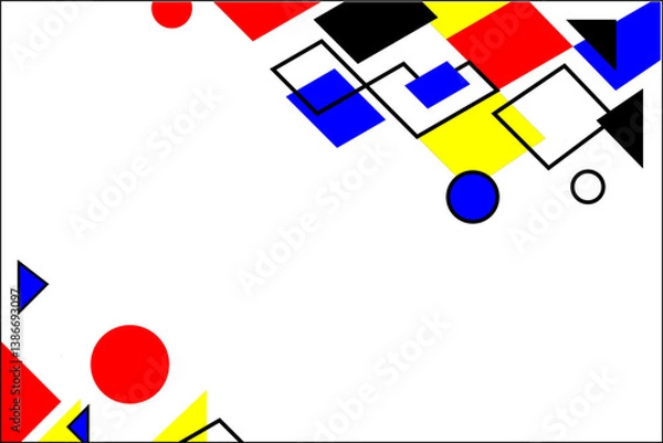 Obraz a colorful abstract design with shapes and colors
