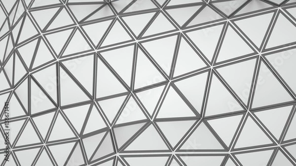 Fototapeta Abstract triangular background, 3 d render