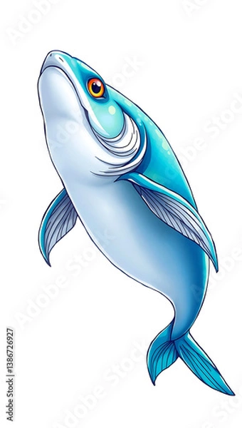 Fototapeta Colorful Fish Illustration: Creative Aquatic Art and Marine Life Vector