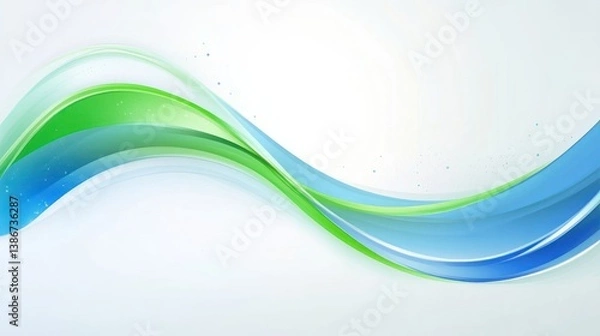 Obraz Abstract waves, smooth transitions, light background, design element, wallpaper