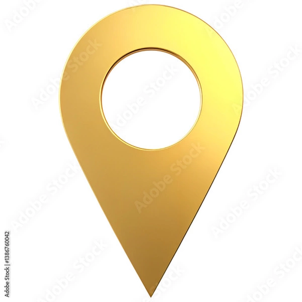 Obraz golden location pin png