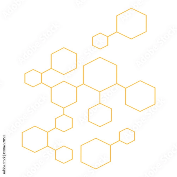 Fototapeta vector background with hexagons