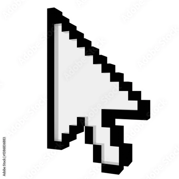 Fototapeta Pixelated cursor arrow