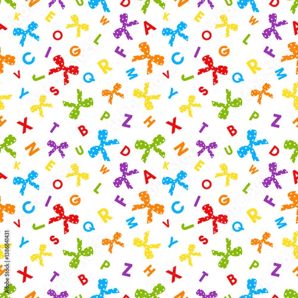 Fototapeta Seamless Back to School Pattern, Digital Paper, and Background