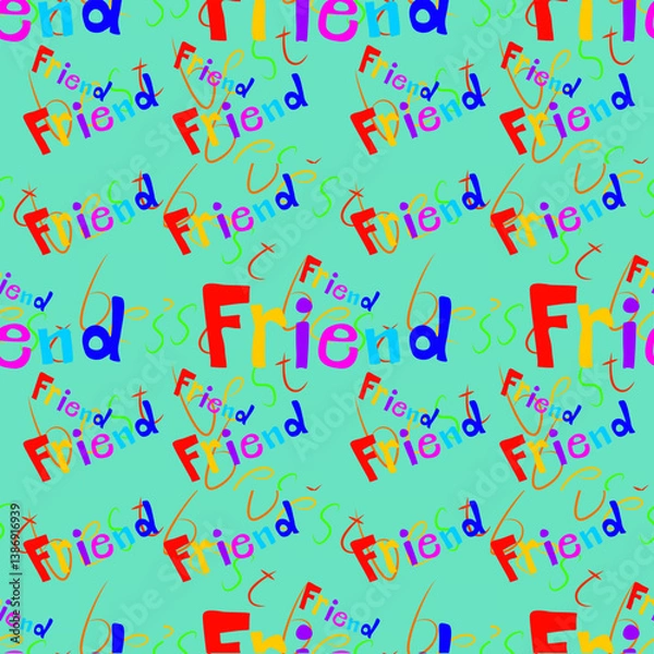 Fototapeta seamless pattern with letters