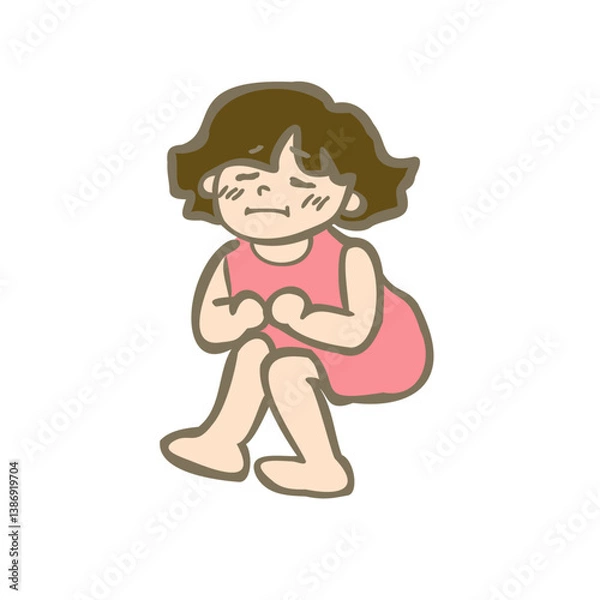 Fototapeta ふんばる女の子