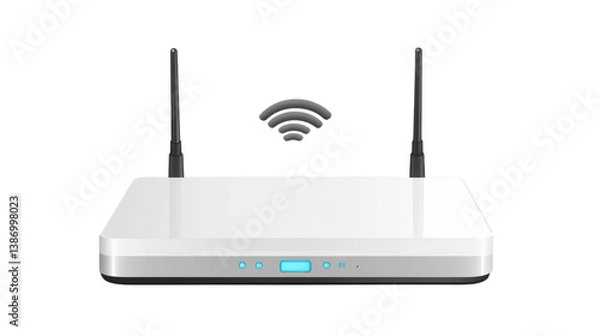 Fototapeta wireless router on white background