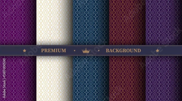 Fototapeta A luxurious pattern. A set of spectacular patterns for covers, prints, interior design, premium packaging and creative ideas