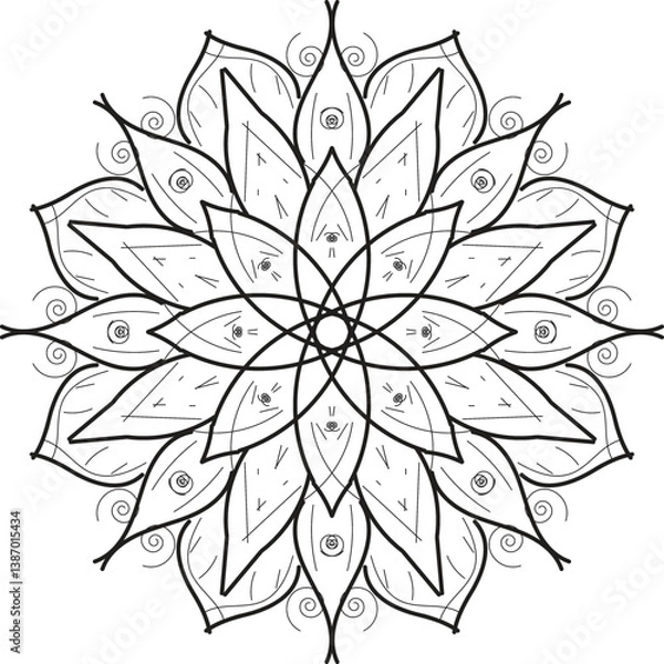 Fototapeta mandala design, mandala design idea, mandala design vector, mandala sample